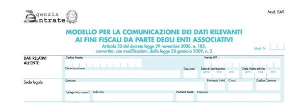 Presentazione Modello EAS Marzo ogni anno